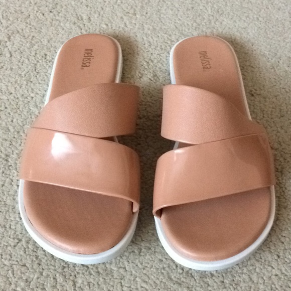 melissa rose gold slides